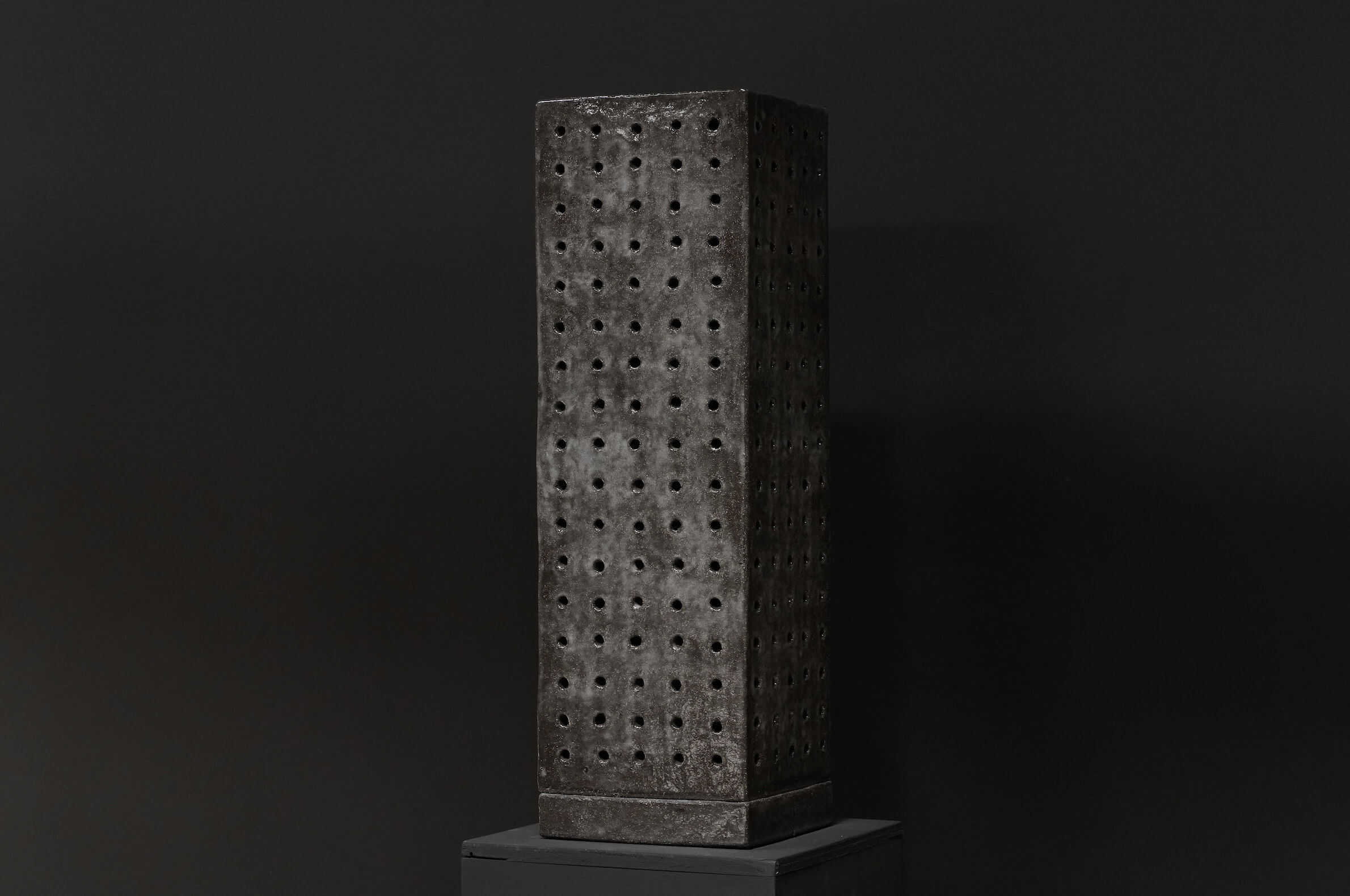 Perforated Ceramic Tower Lamp