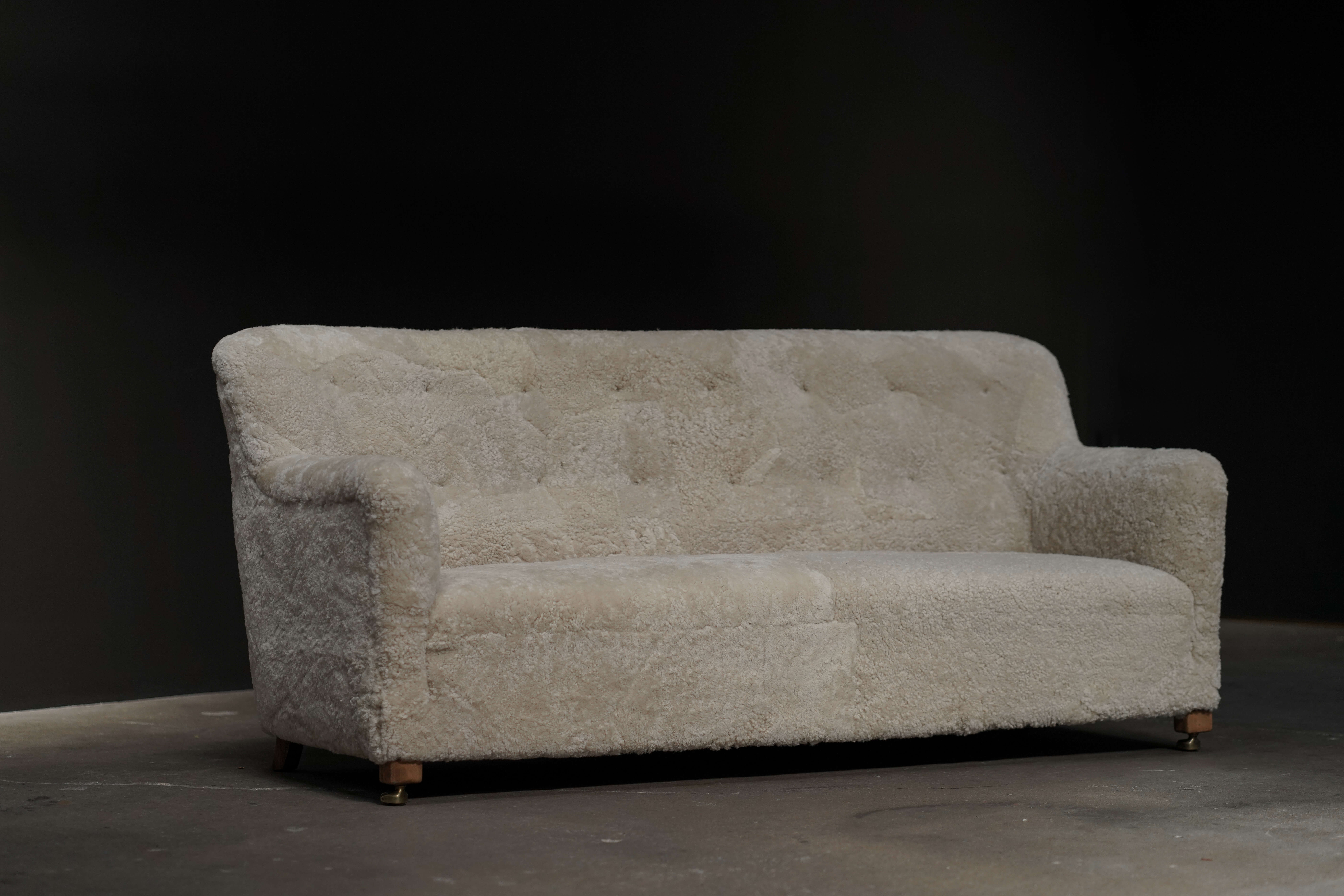 Three Seater Sofa, Lambswool - Denmark