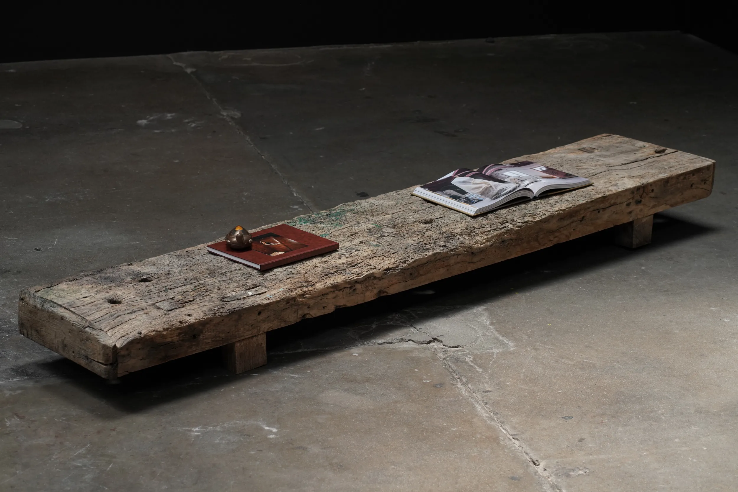 Massive Primitive Oak Coffee Table