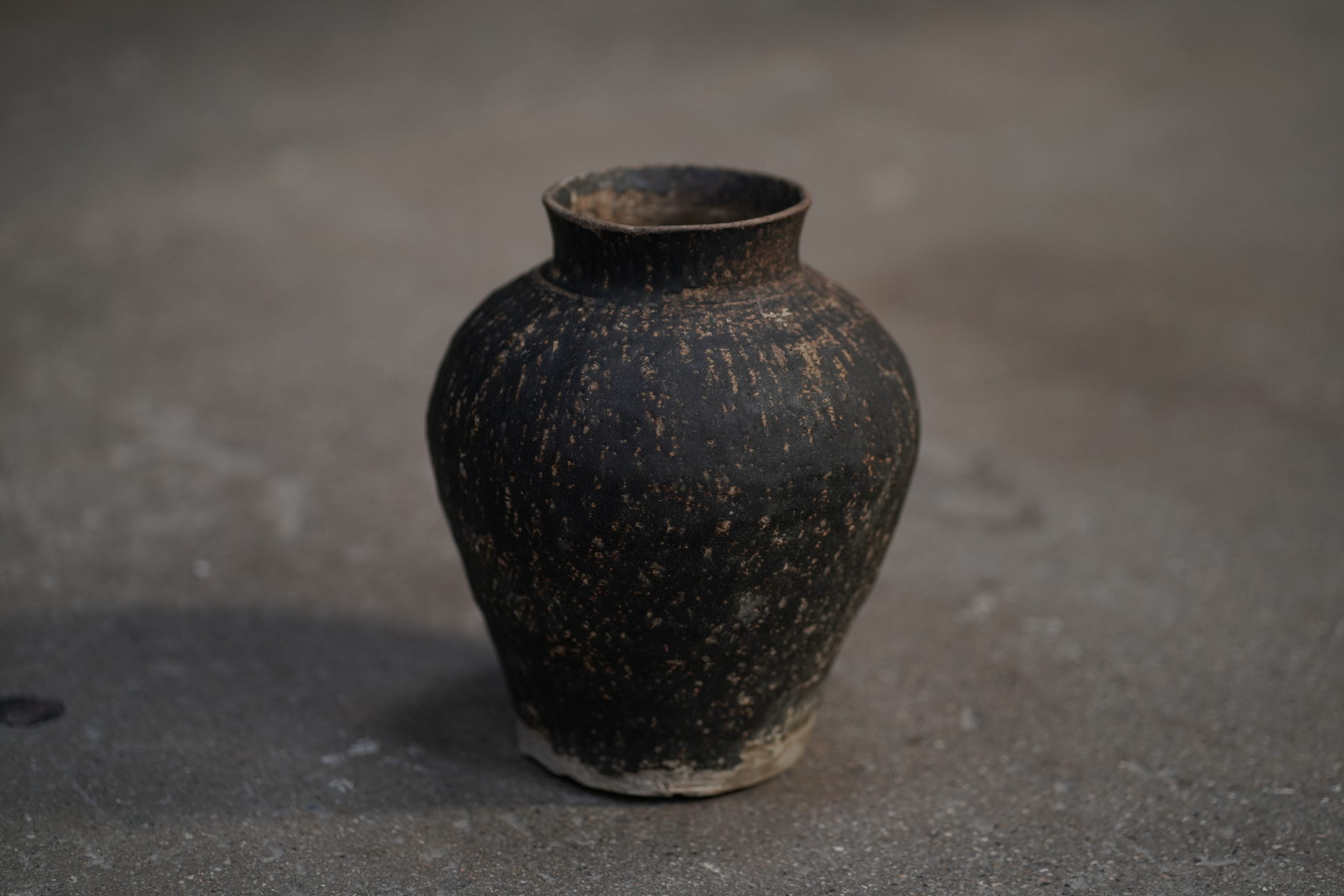 Black Distressed Vase