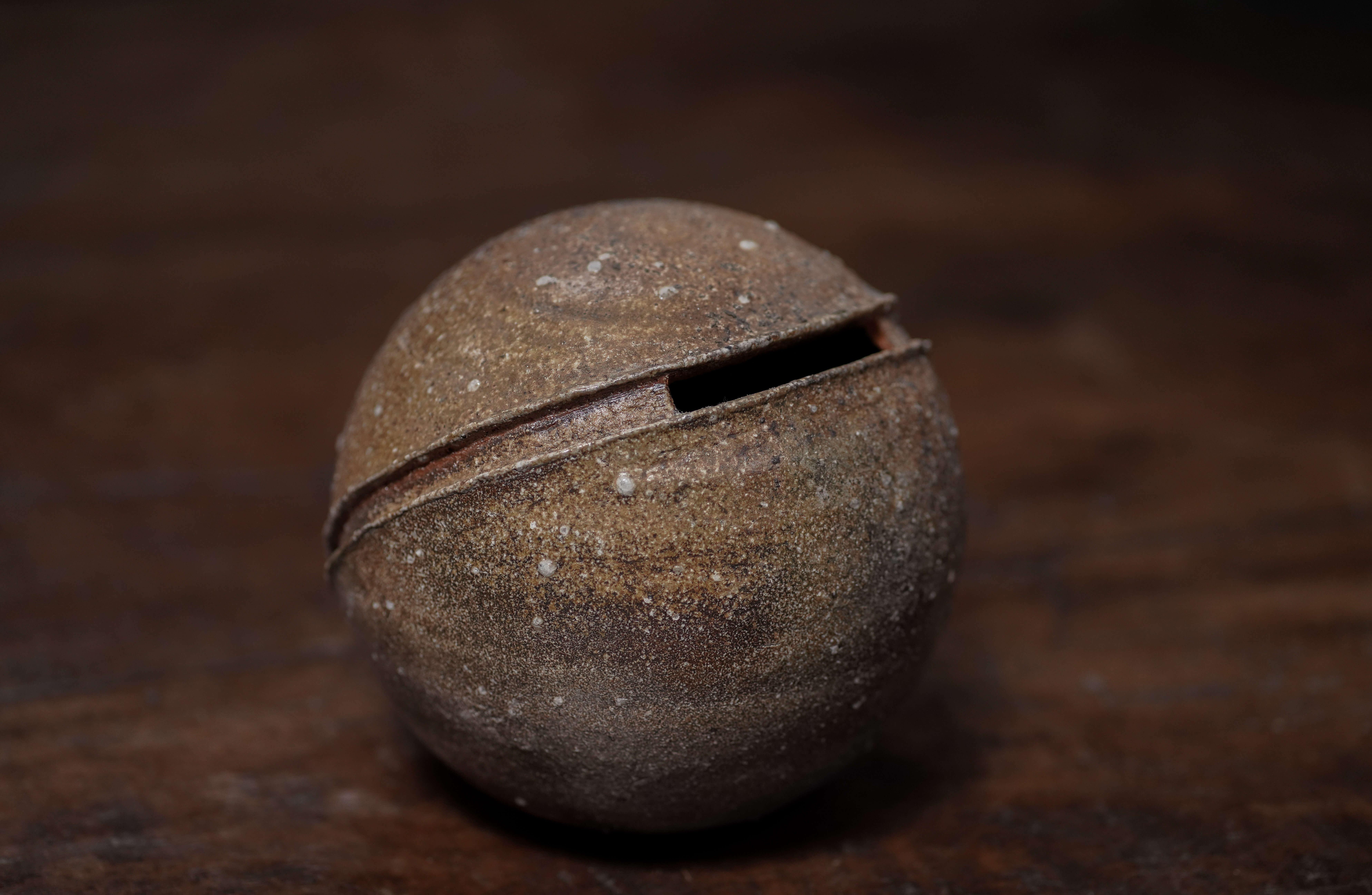 Small Glazed Ceramic Sphere Vessel