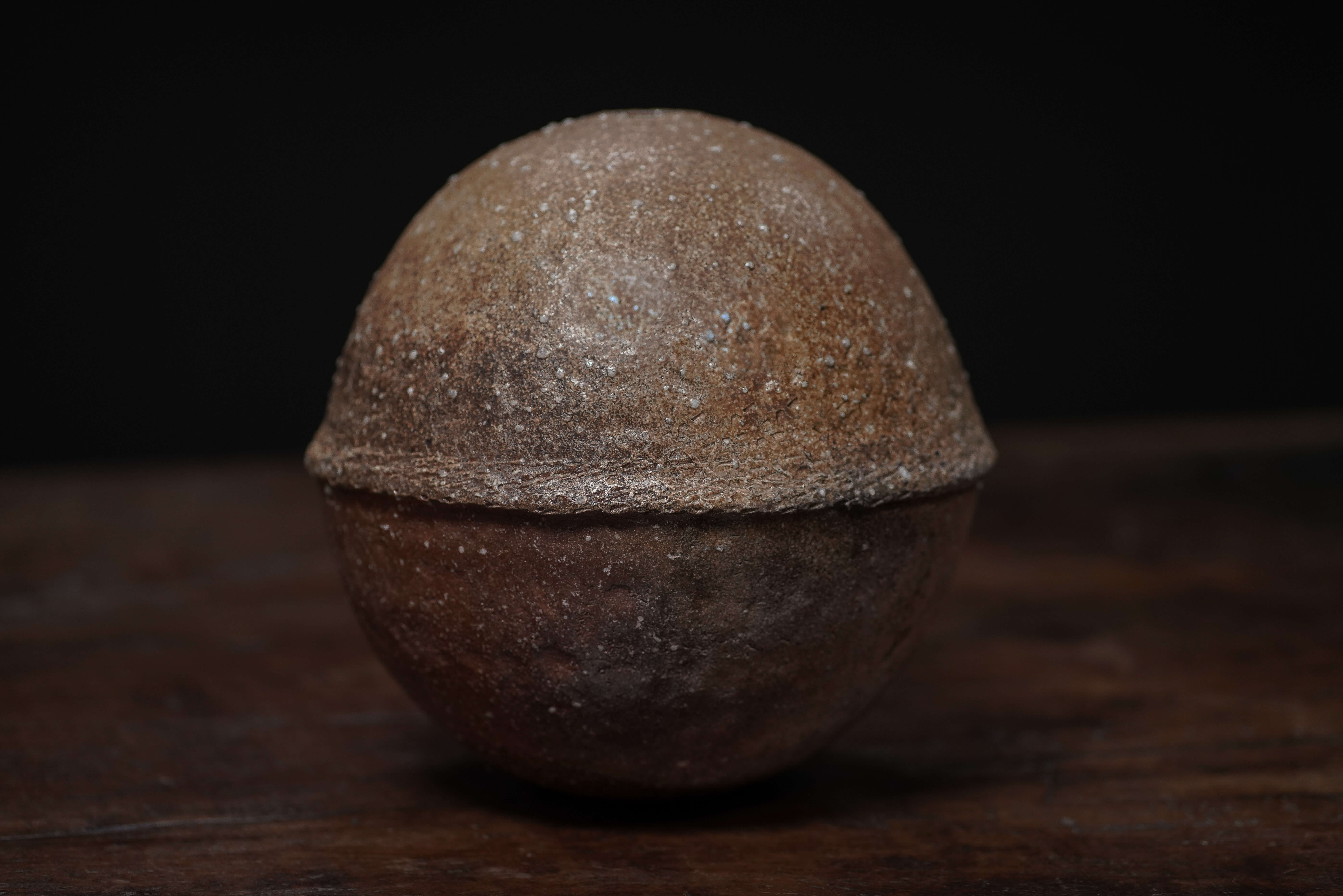Glazed Ceramic Orb Vessel