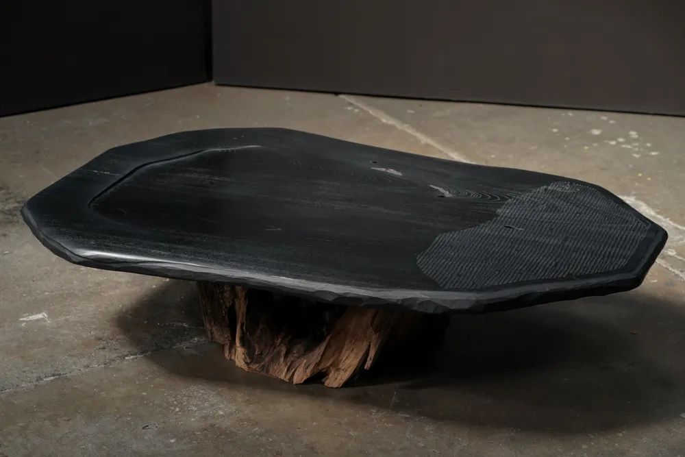 Ripple Coffee Table with Trunk Base