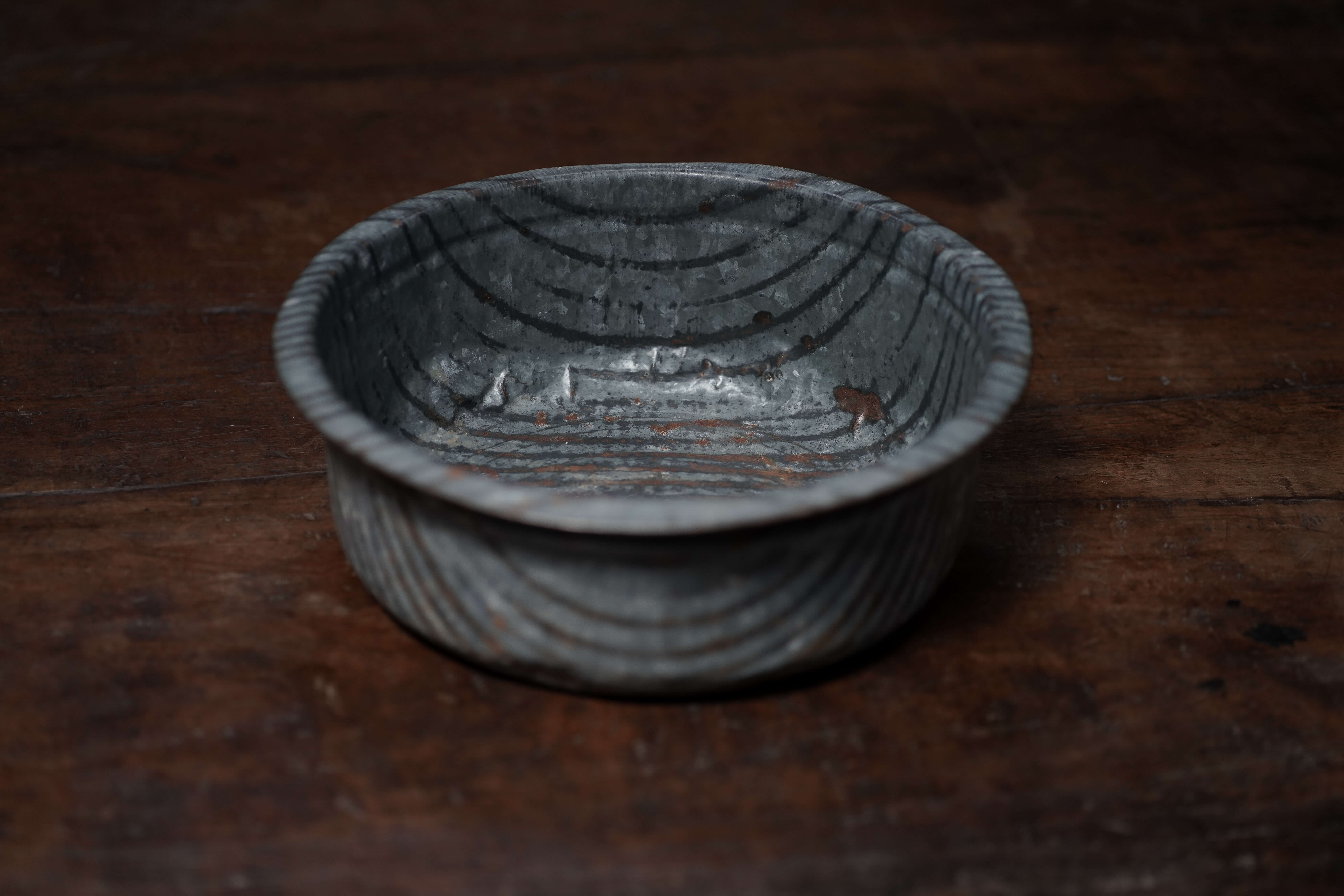 Striped Metal Bowl