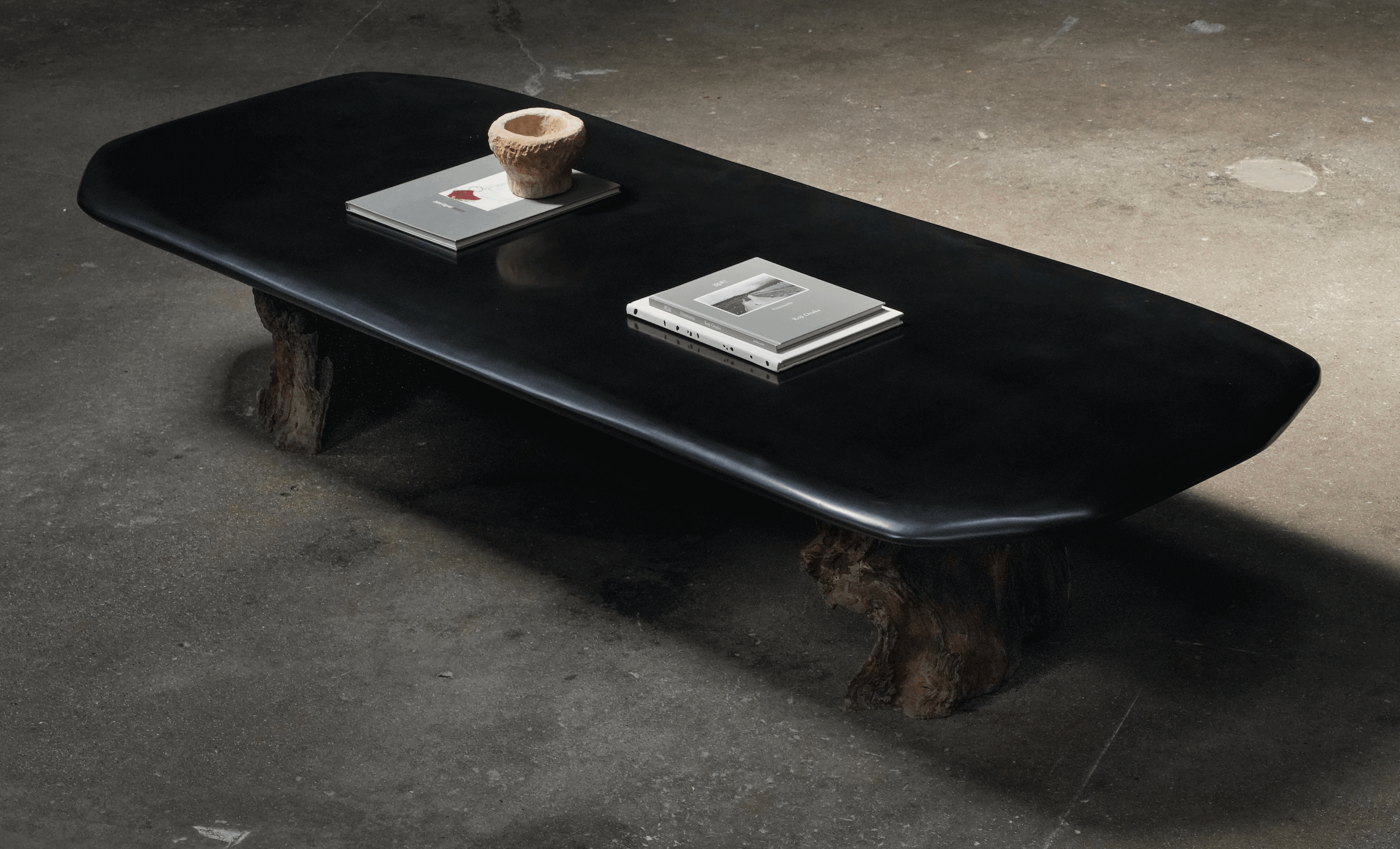 Cashew Top Coffee Table, Split Base