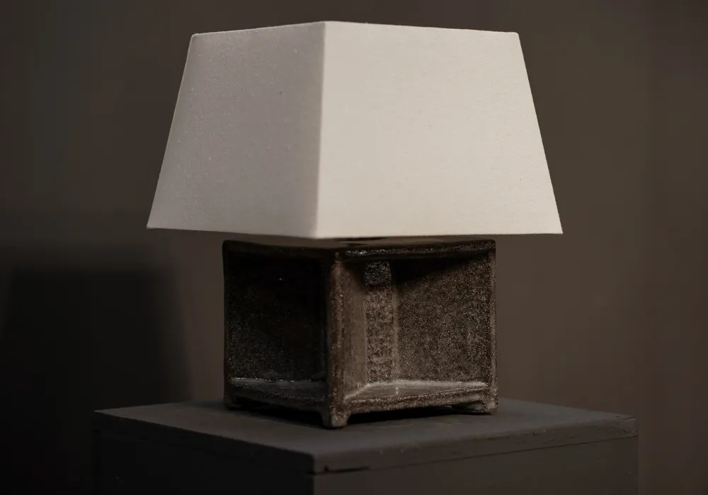 “Sculptural”  Lamp, Smoke 	