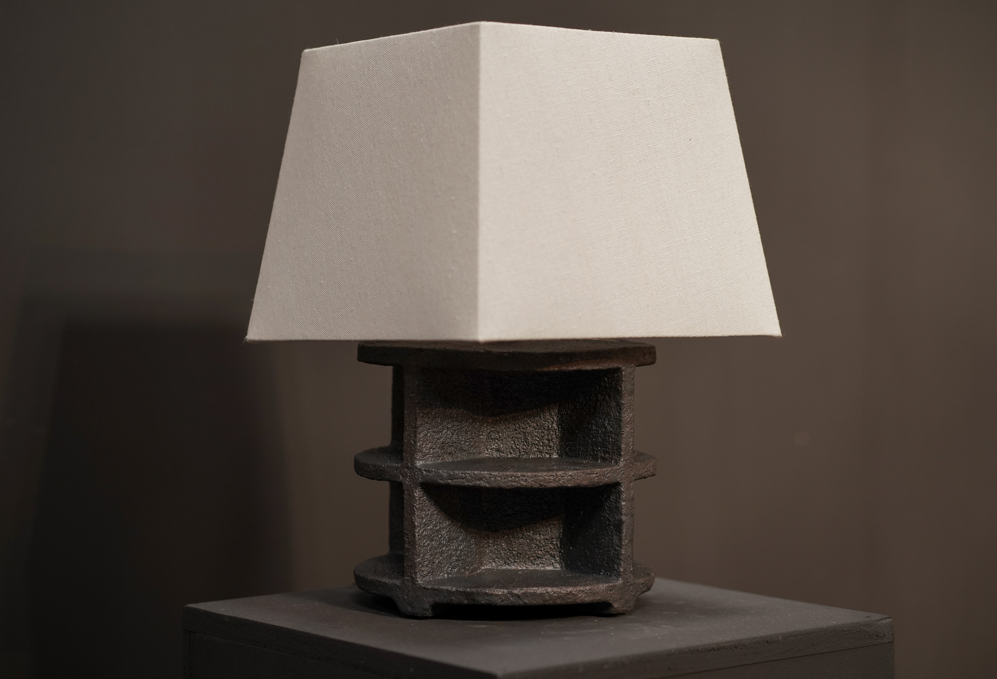 “Sculptural”  Lamp, Charcoal 