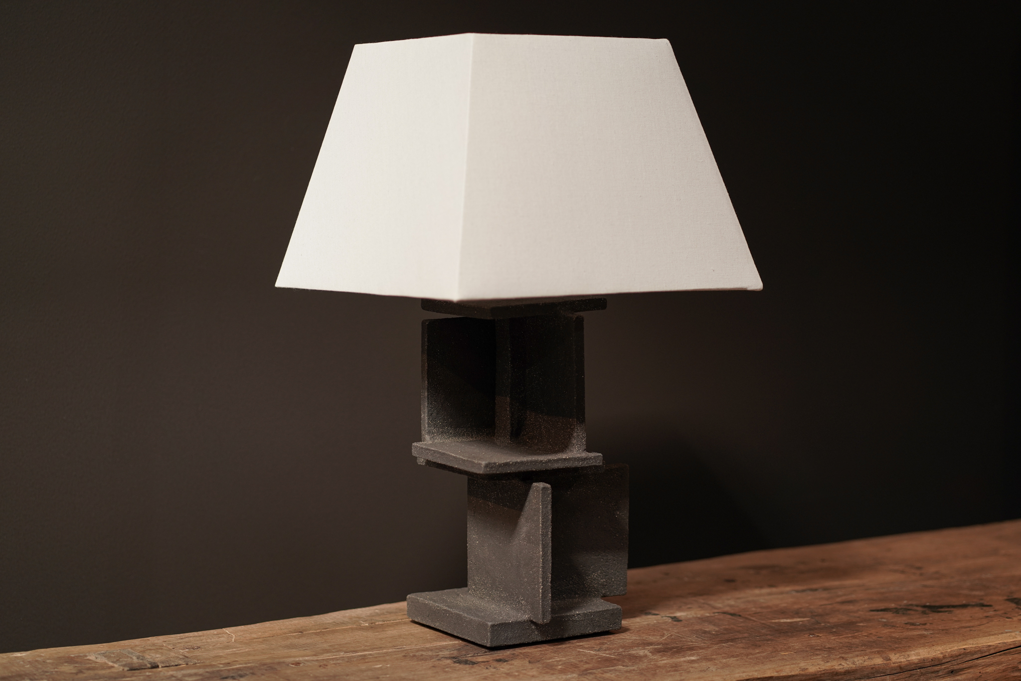 Mason Ceramic Lamp, Raw
