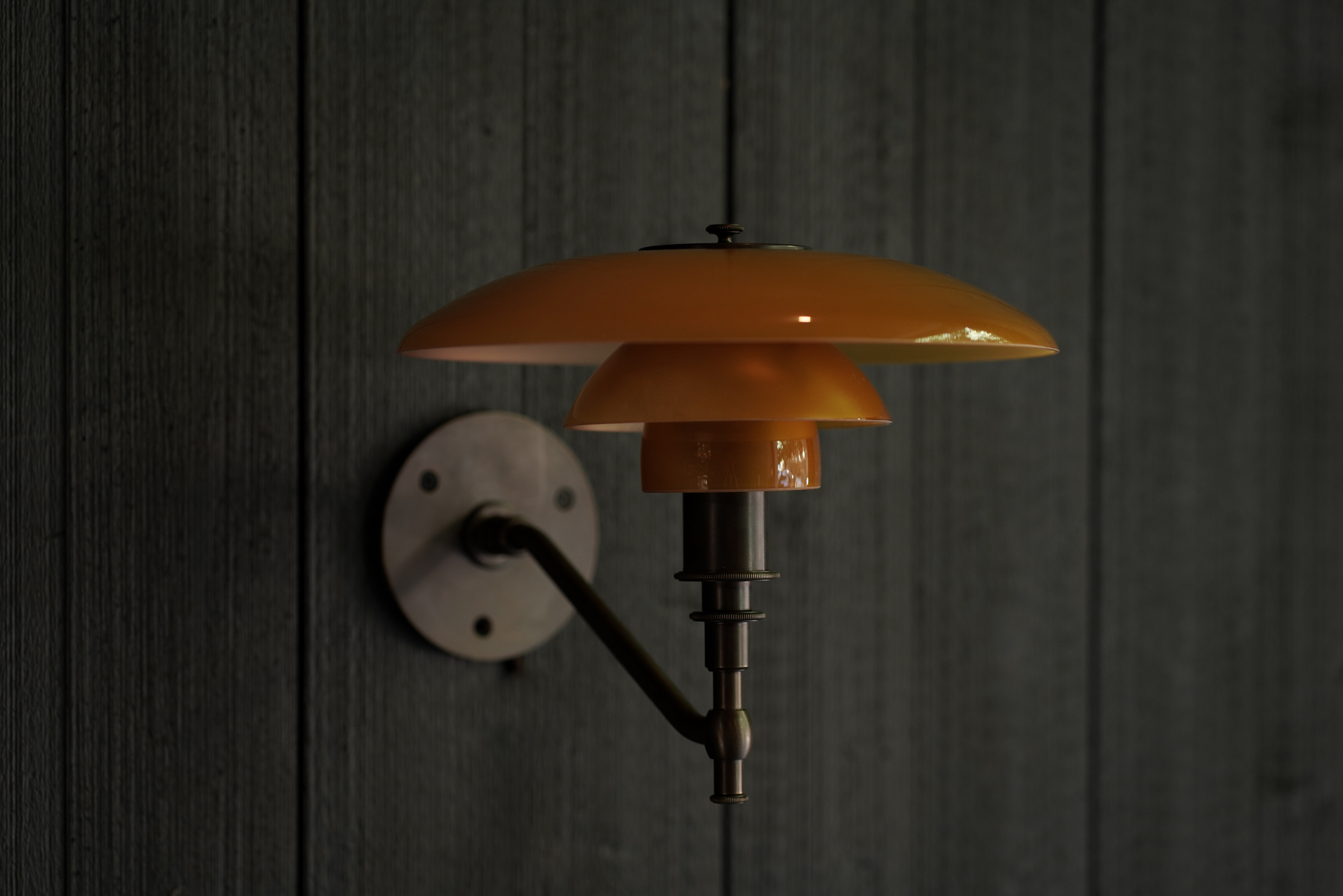 Poul Henningsen Amber Sconces, Pair