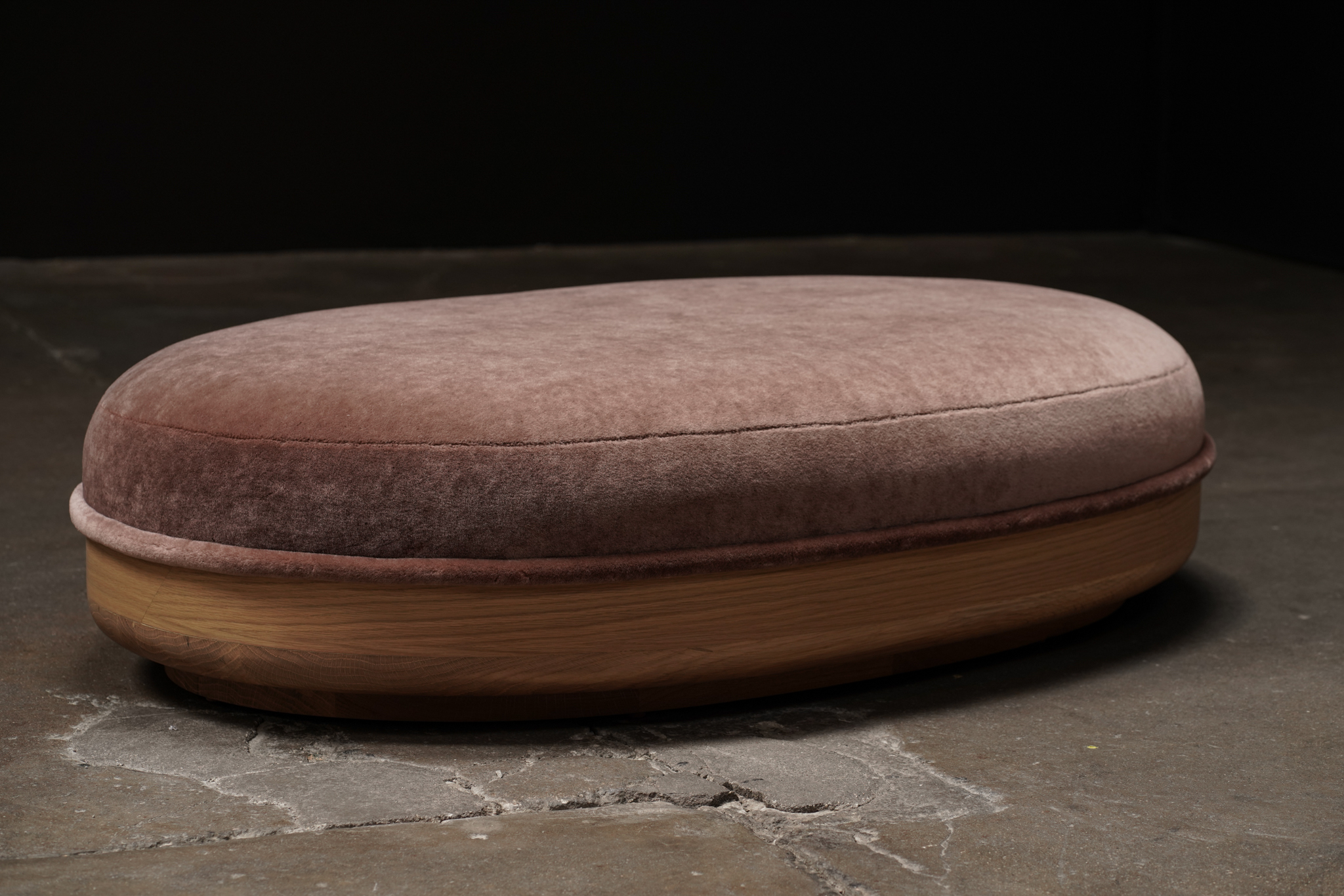 Nido Ottoman in Ebi Mohair, by Studio Vushyan