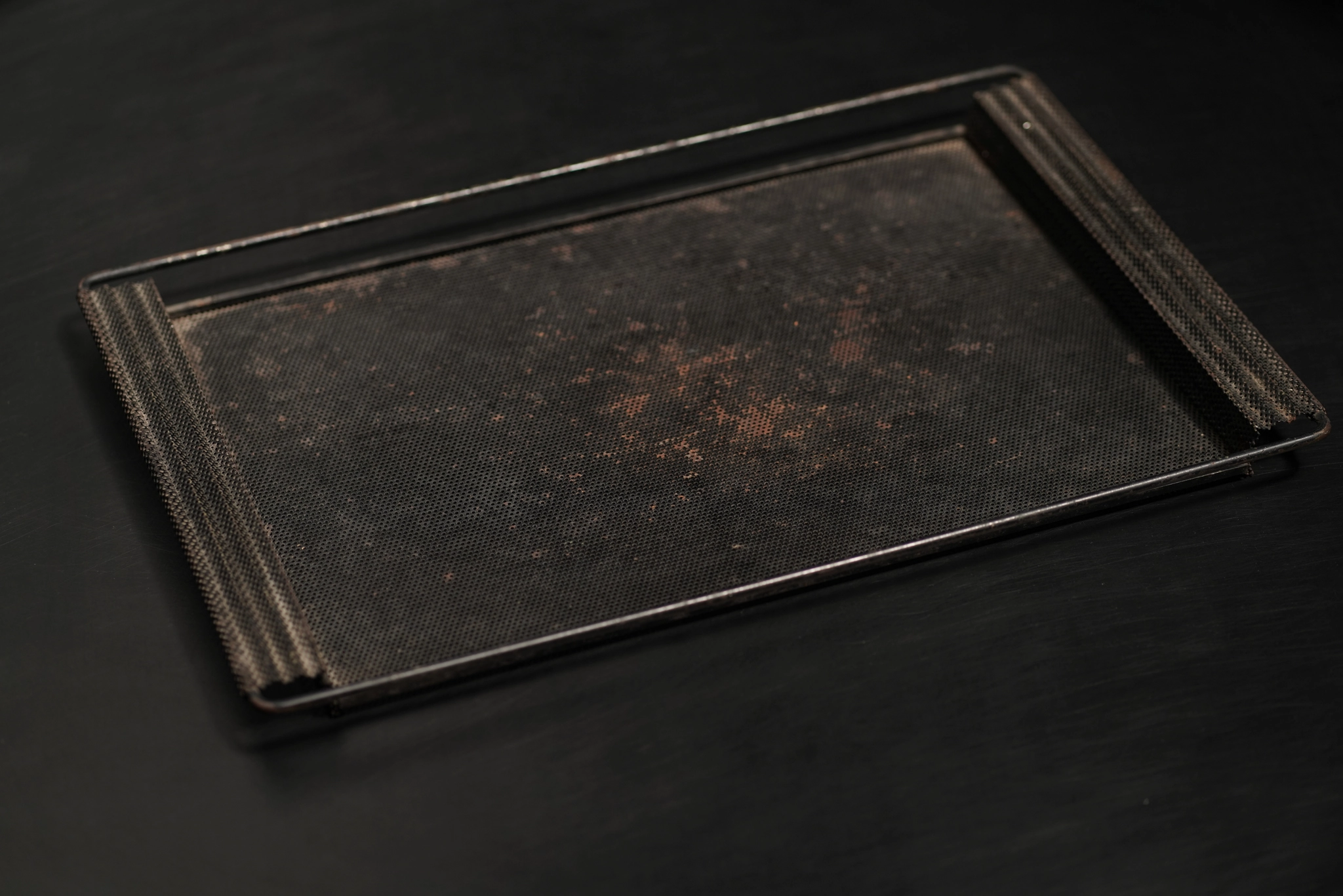 Perforated Metal Tray, Black