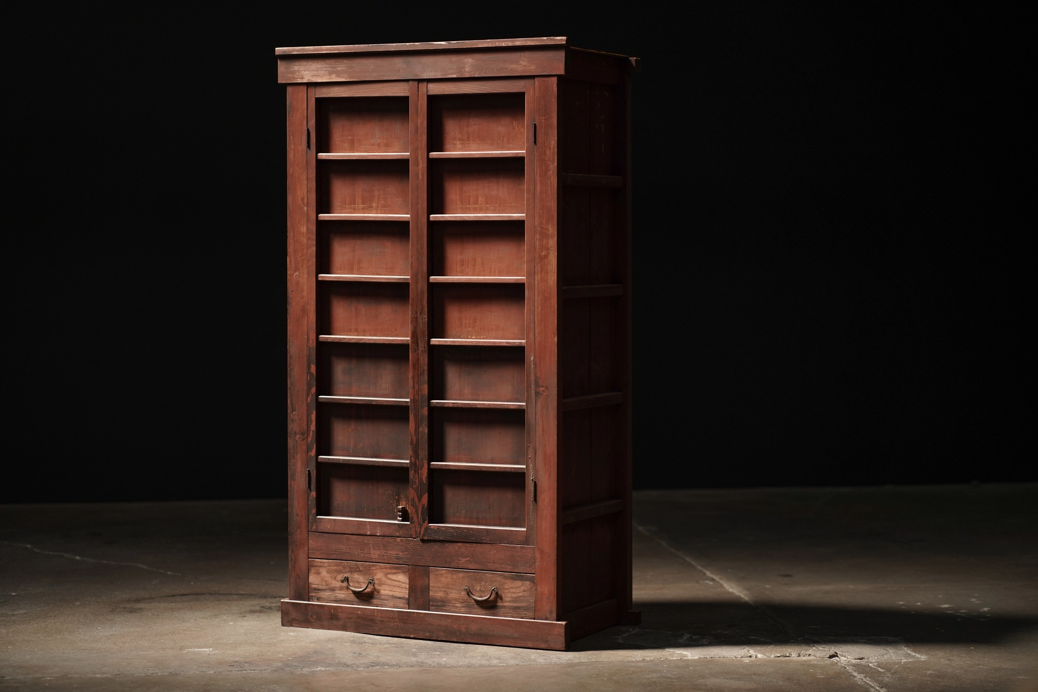 Small Red Tansu Cabinet
