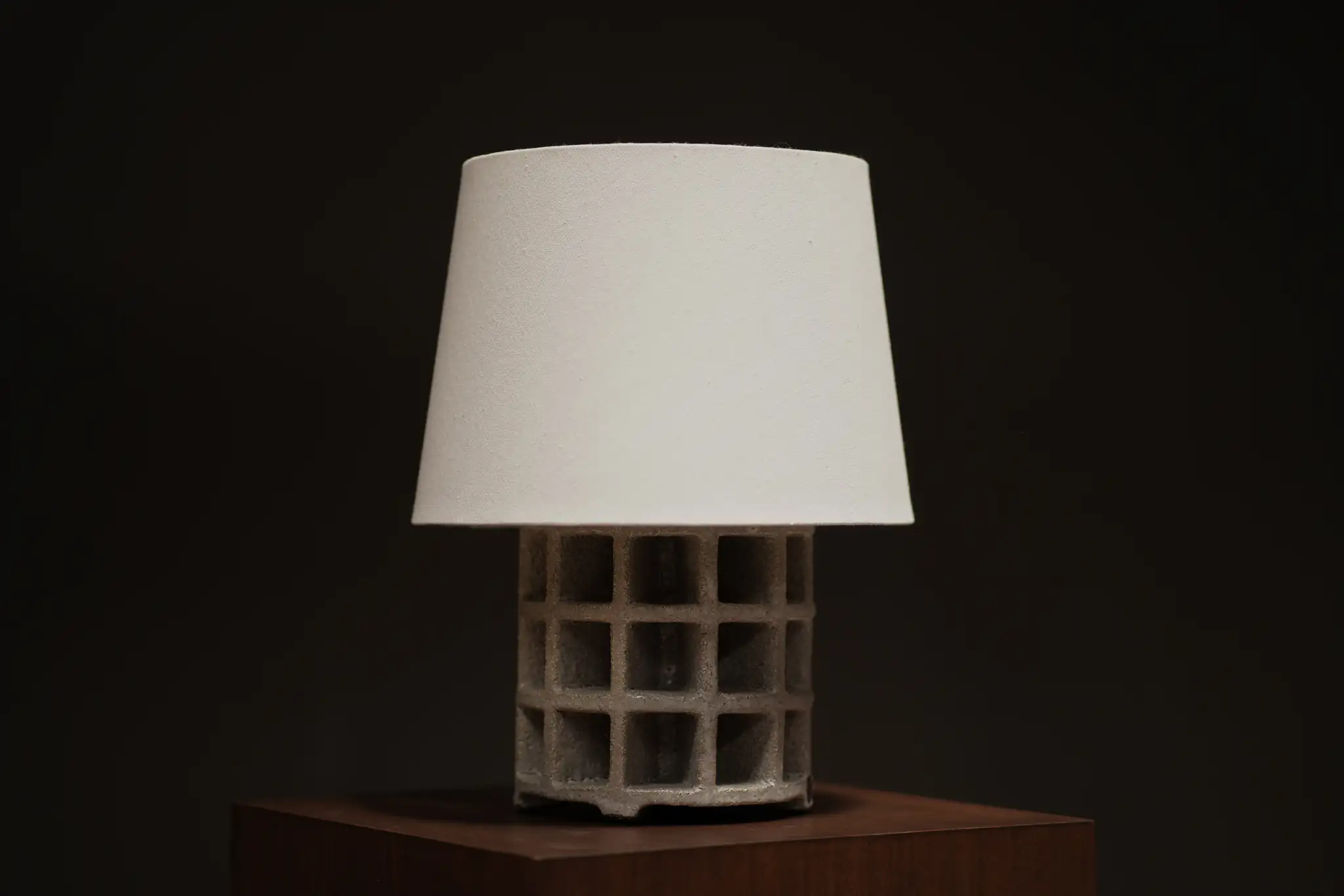 Grid Lamp Round, Lichen