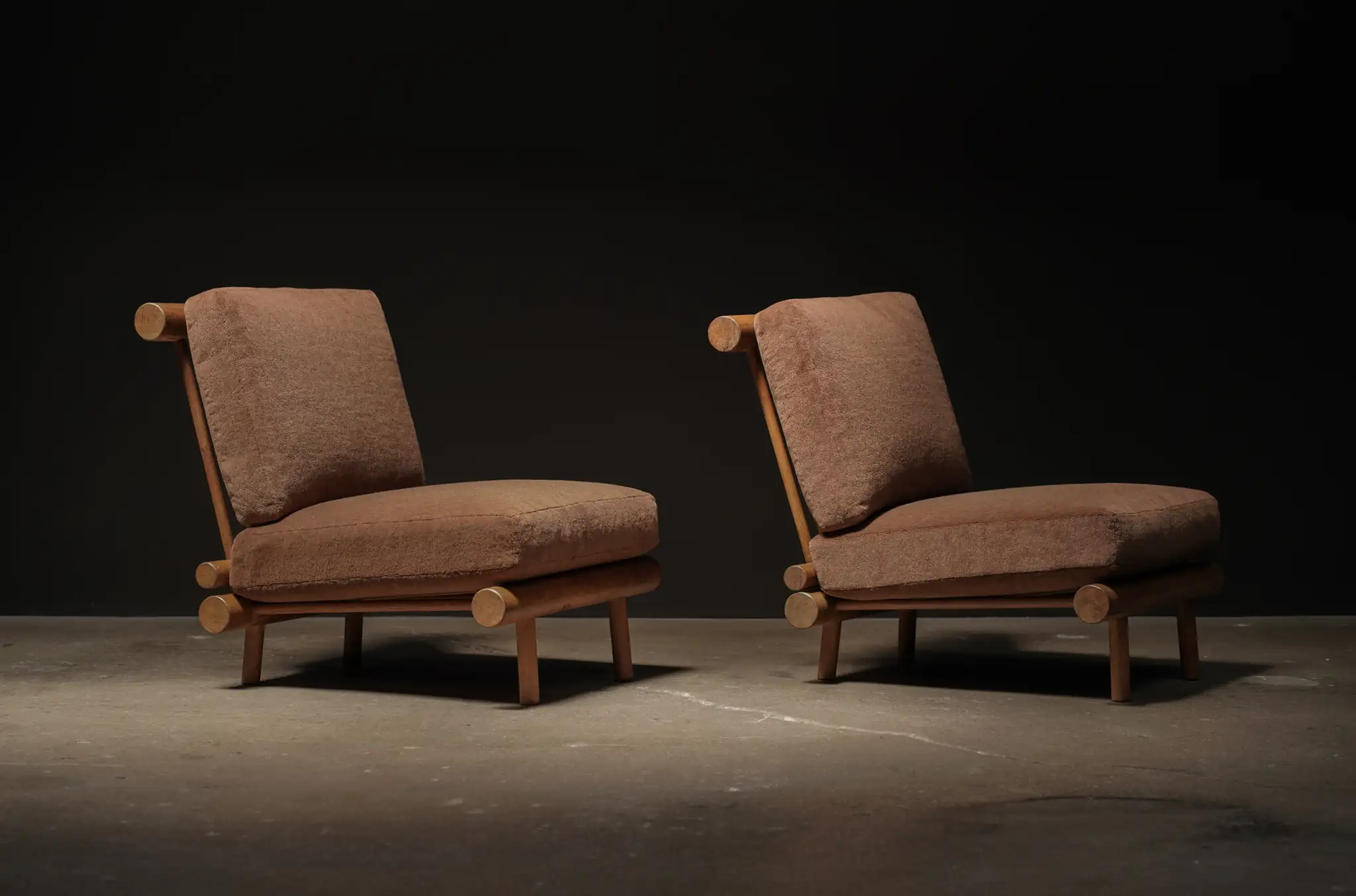 Pair of Charlotte Perriand La Cachette Lounge Chairs  