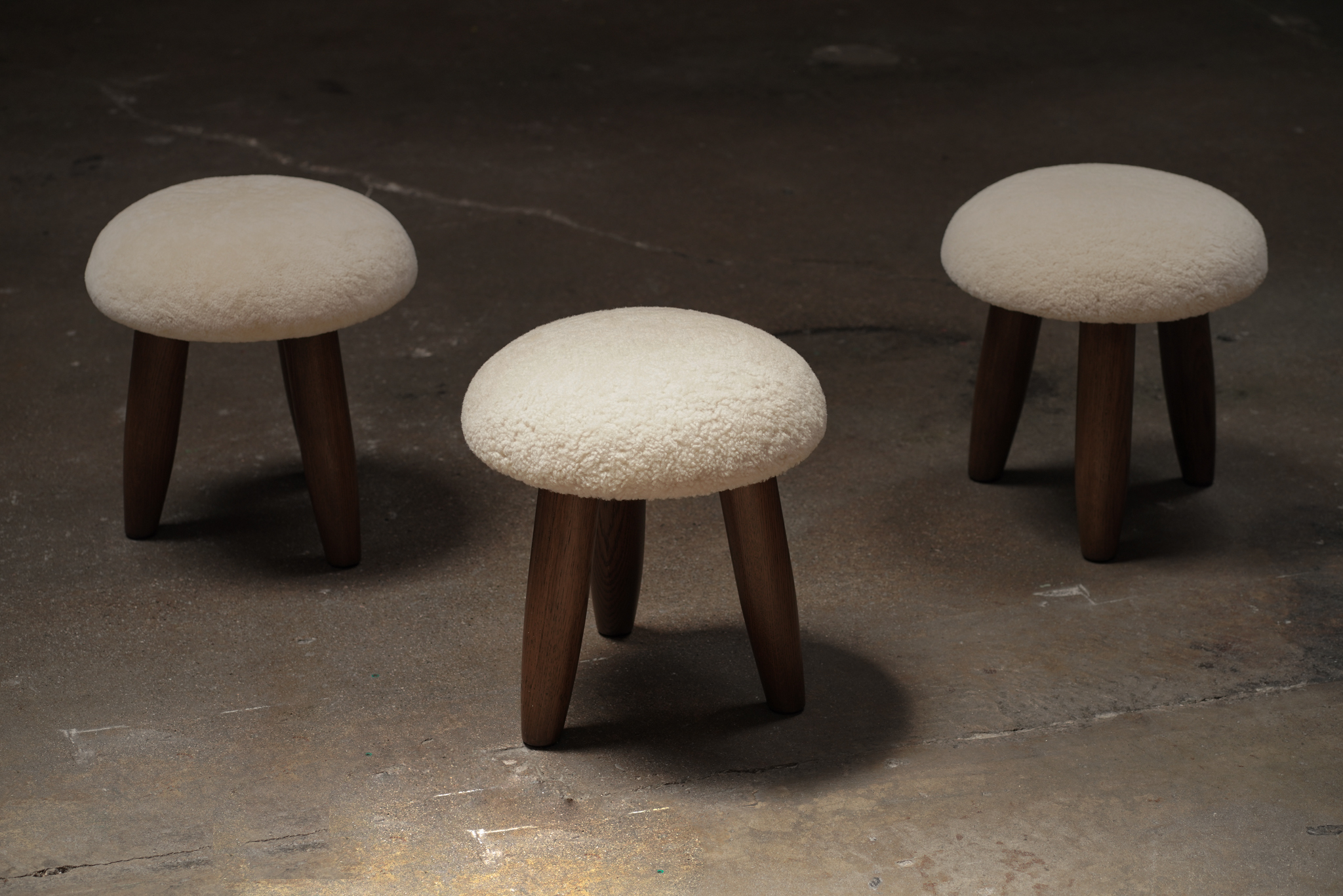 Mittsu Shearling Stool, by Studio Vushyan