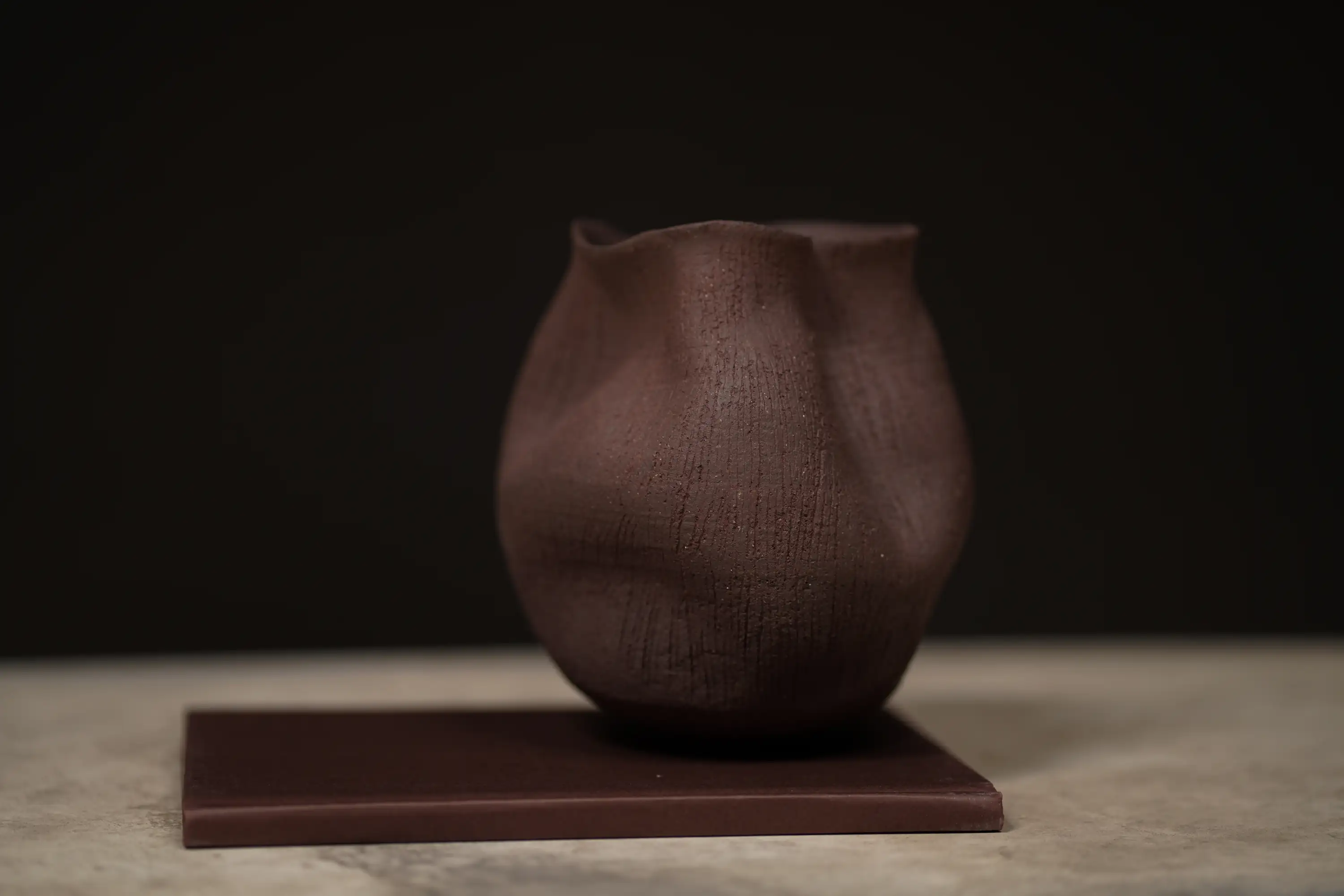 Small Textured Vase, Brick 